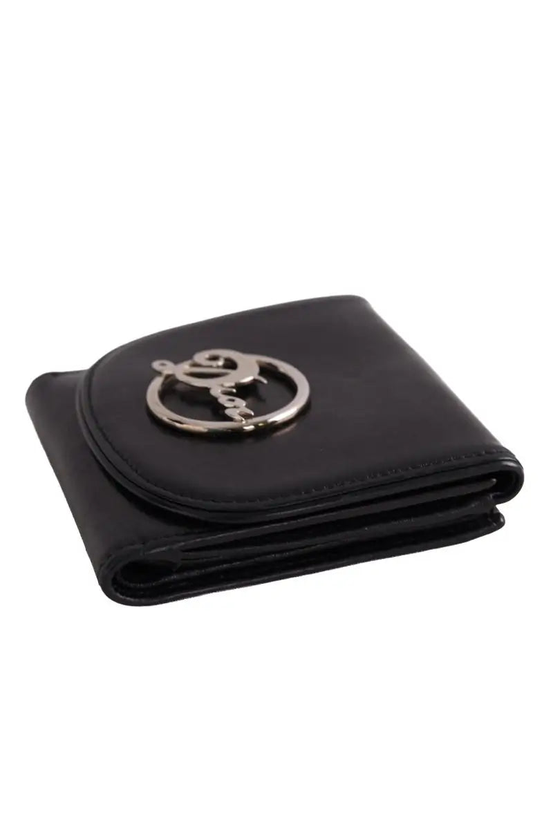 Portefeuille Dior Noir en Cuir