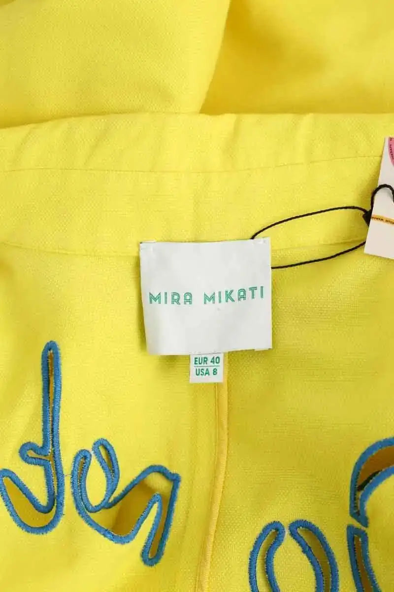 Robe Mira Mikati Jaune en Coton