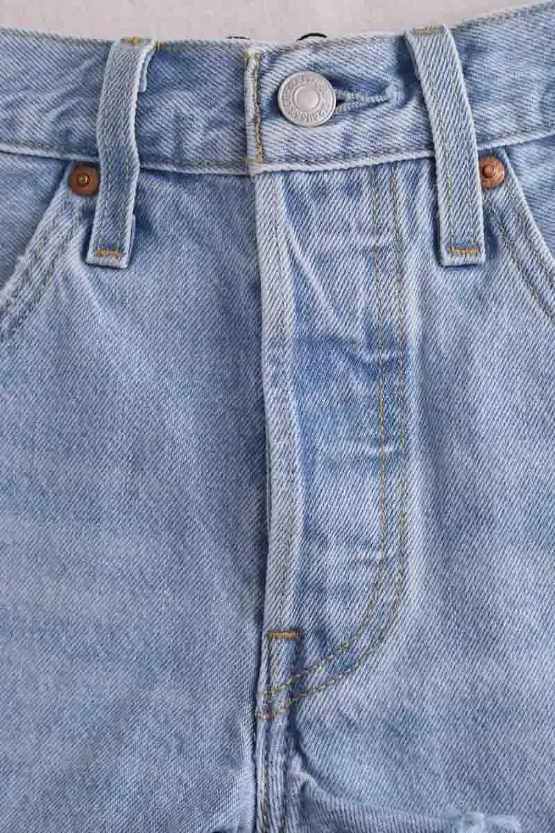Mini short Levi's 501 Bleu en Coton