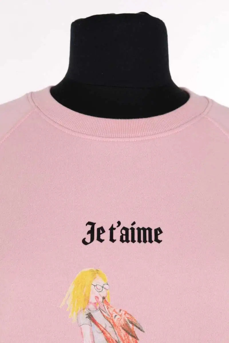 Sweatshirt Kitsuné Rose en Coton