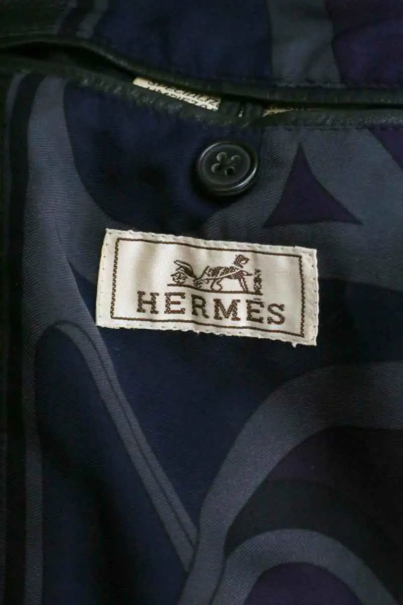Veste Hermès Noir en Cuir