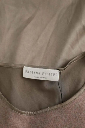 Top sans manche Fabiana Filippi  Kaki