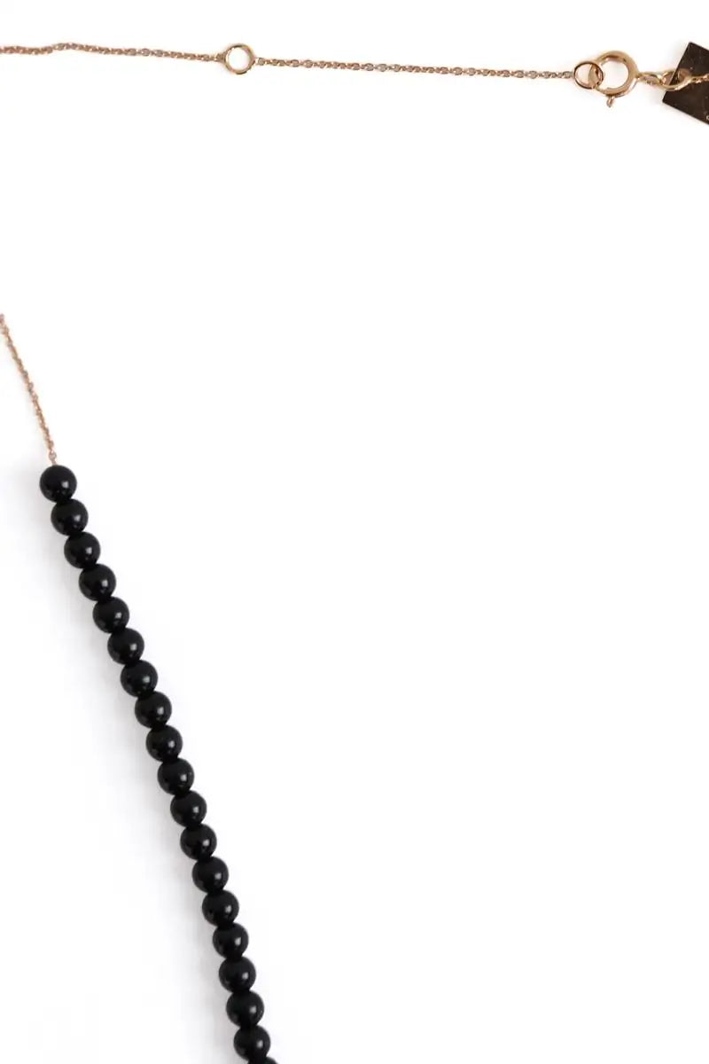 Collier Ginette NY Noir en Or rose