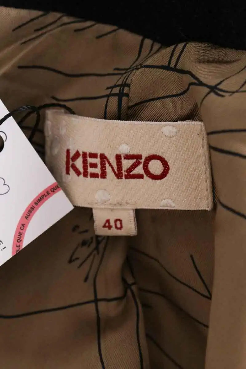 Manteau Kenzo Noir en Laine