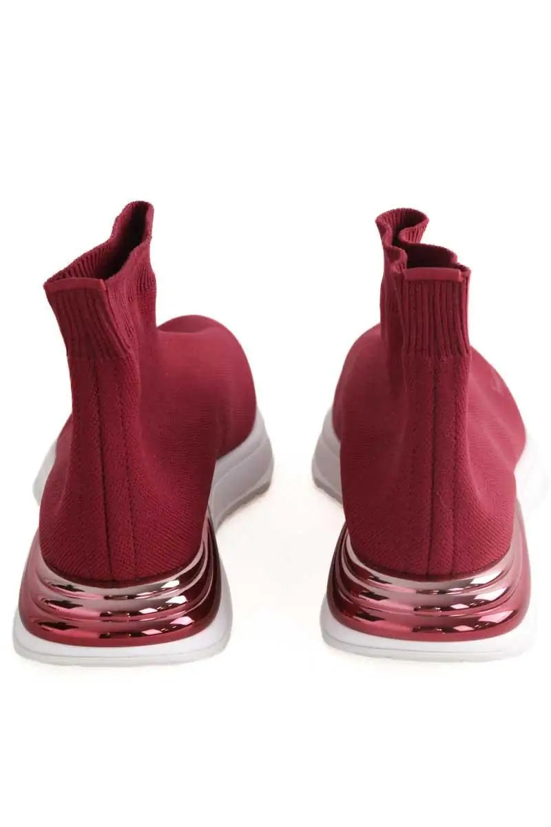 Baskets Salvatore Ferragamo Bordeaux en Tissu