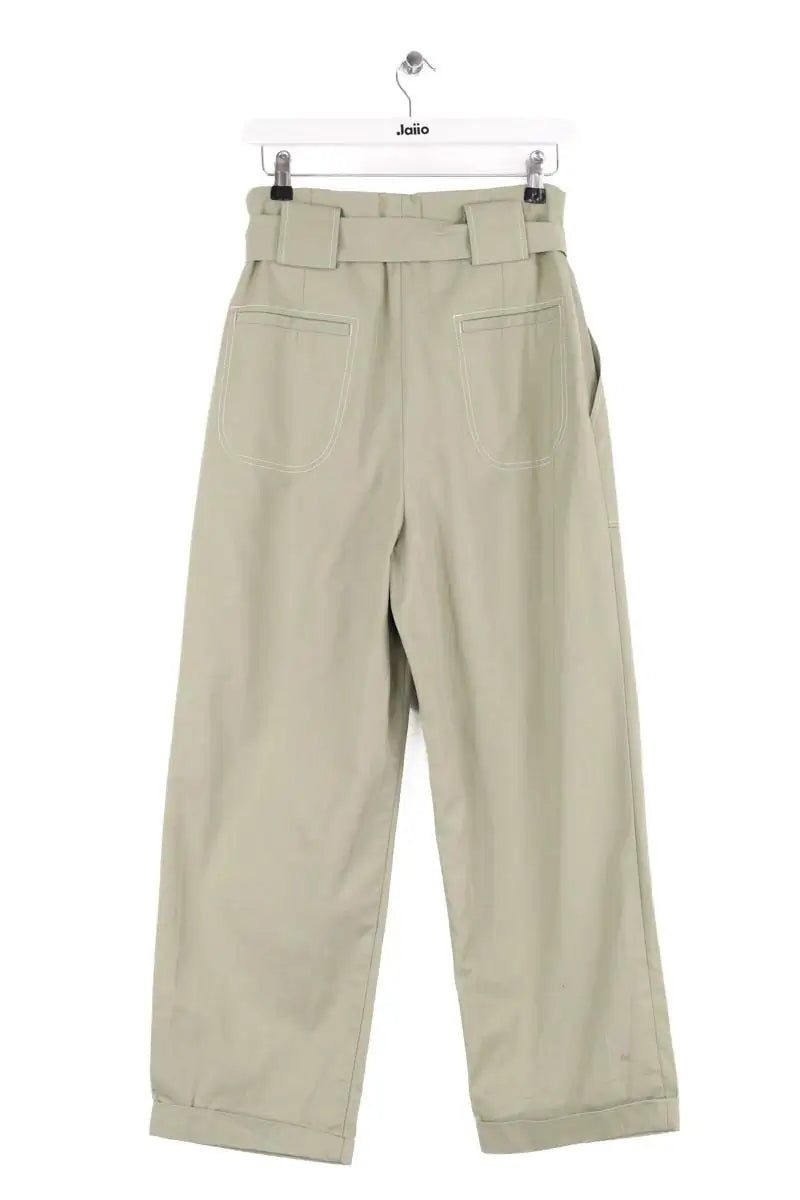 Pantalon Carot Sandro Vert en Coton