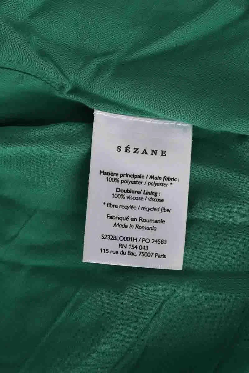 Blouse Sézane Vert en Viscose