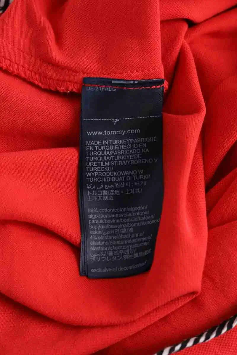 Top sans manche Tommy Hilfiger Rouge en Coton