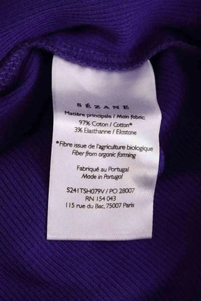 T-shirt Sézane Violet en Viscose