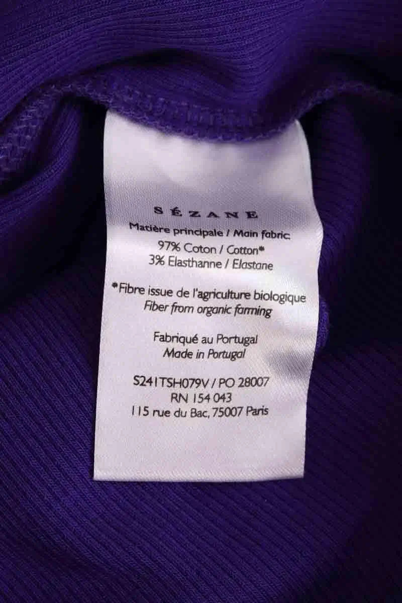 T-shirt Sézane Violet en Viscose