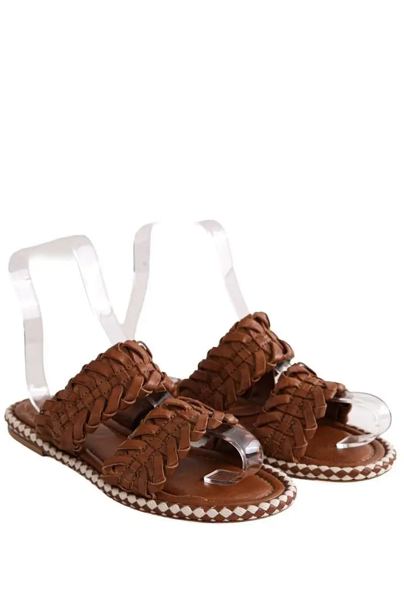 Sandales Sartore Marron en Cuir