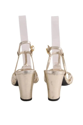 Talons Tara Jarmon Doré en Cuir