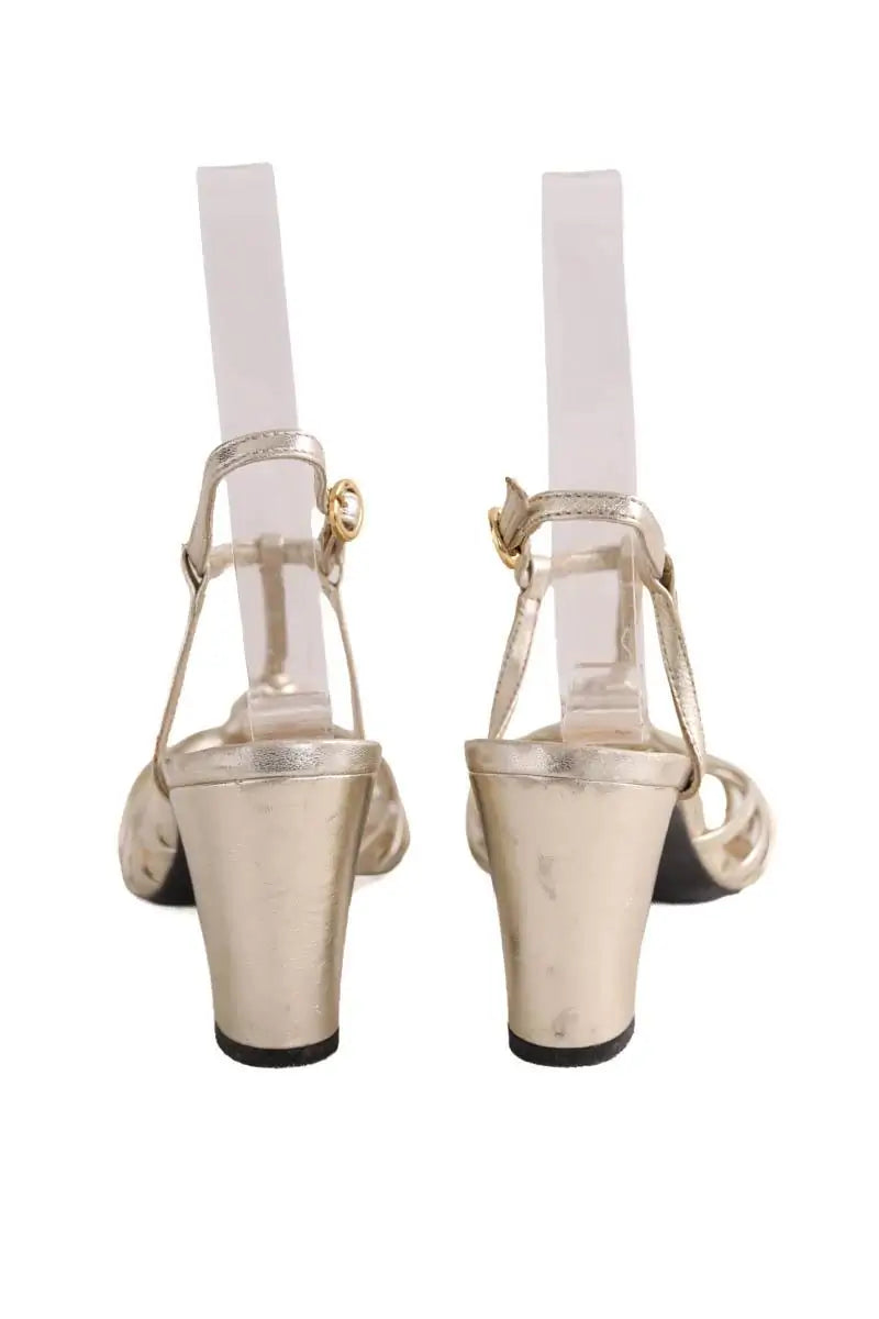 Talons Tara Jarmon Doré en Cuir