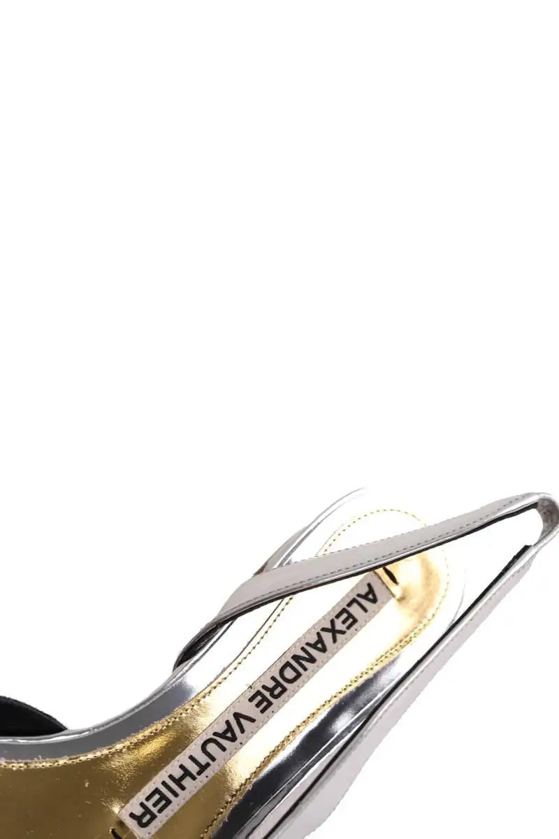 Ballerines Alexandre Vauthier Argent en Cuir