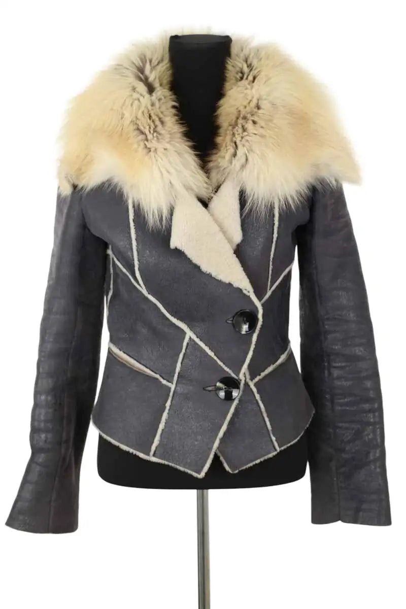 Peau lainée  Jitrois  {"state":"generated","value":"Grise","isStale":false} en Cuir, taille M - Seconde Main