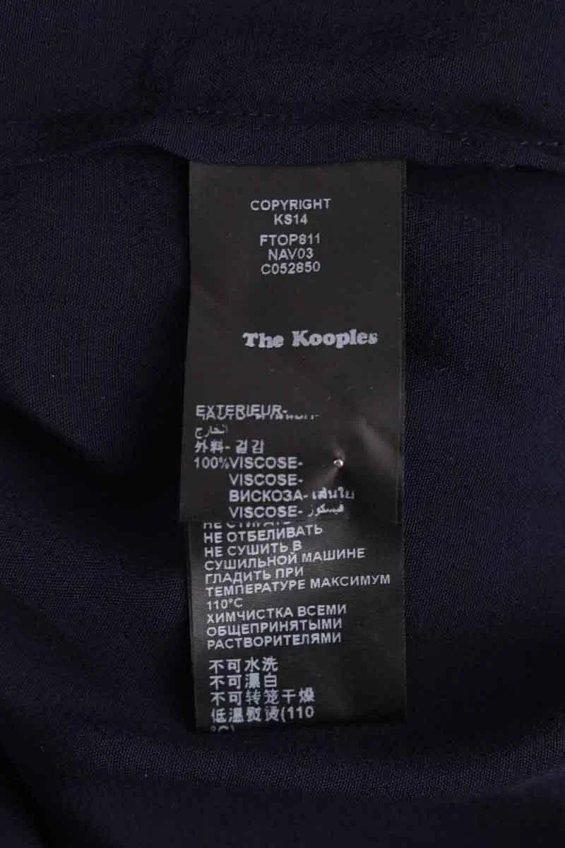 Blouse The Kooples Marine en Synthétique