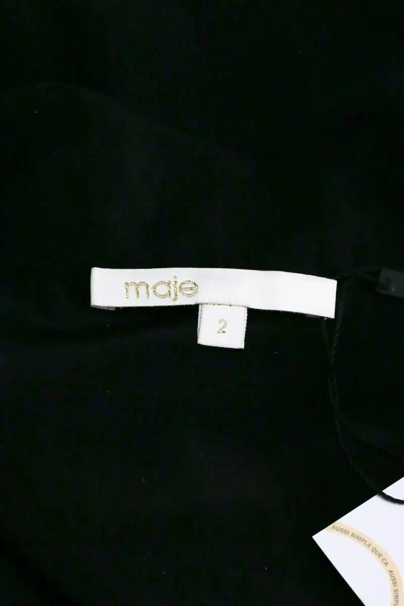 Combinaison Maje Noir en Soie