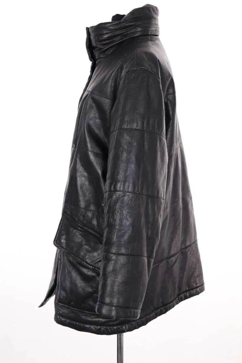 Manteau Armani Jeans Noir en Cuir