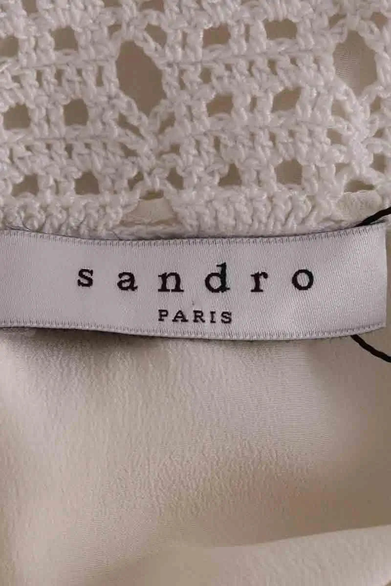 Blouse Sandro Beige en Soie