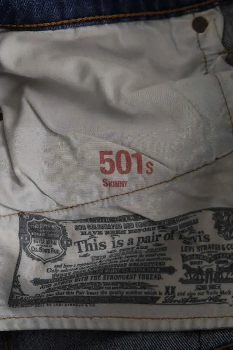 Jean droit Levi's 501 Bleu en Coton