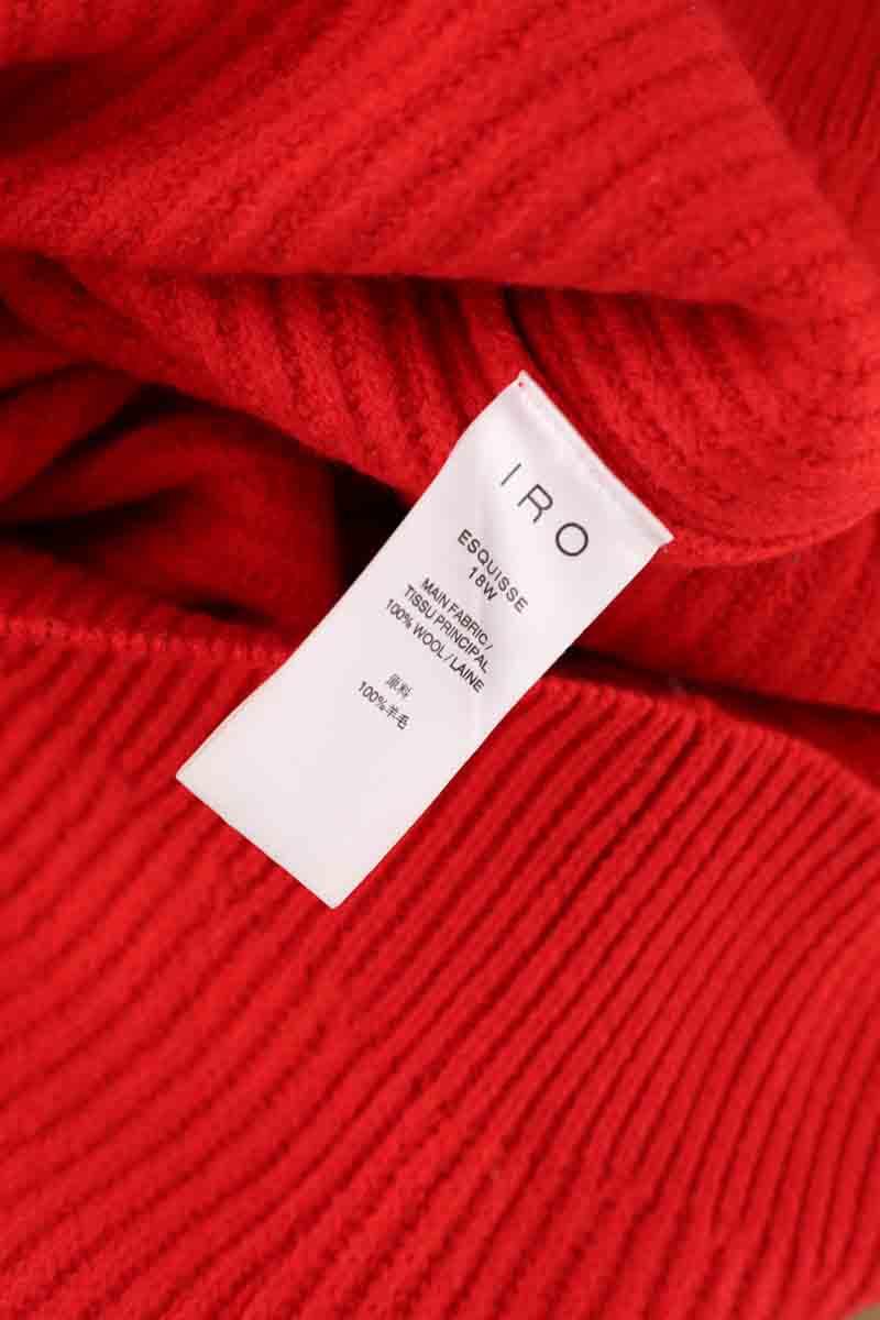 Pull MAJE Taille 3 (38/40/42) Beige - Mélange Soie/cachemire, Manches Cuir, Occasion