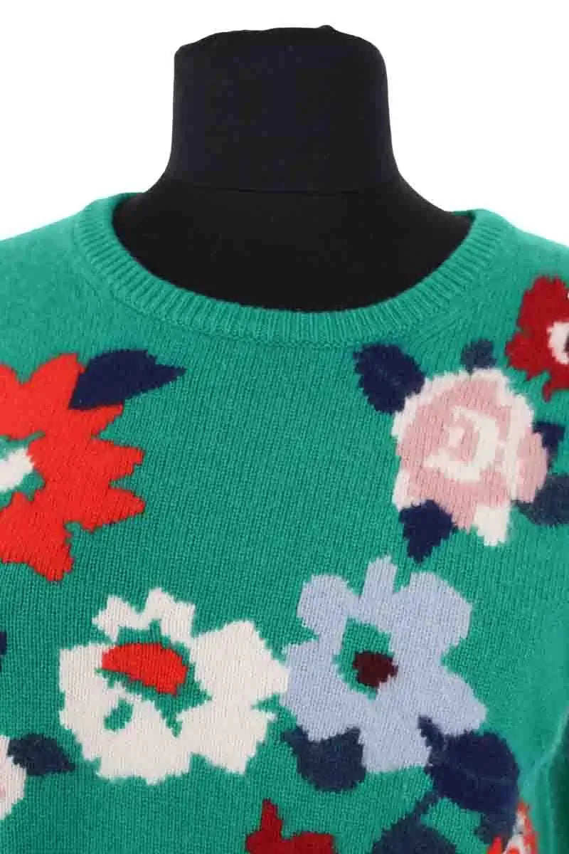 Pull Eric Bompard Vert en Cachemire