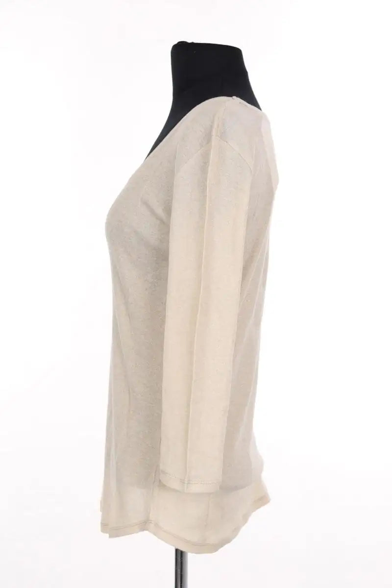 Top Majestic Filatures Beige en Coton
