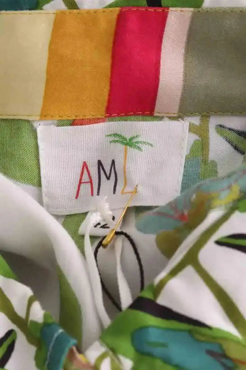 Robe AML Paris Vert en Soie
