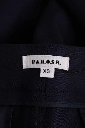 Pantalon droit Parosh Bleu en Laine