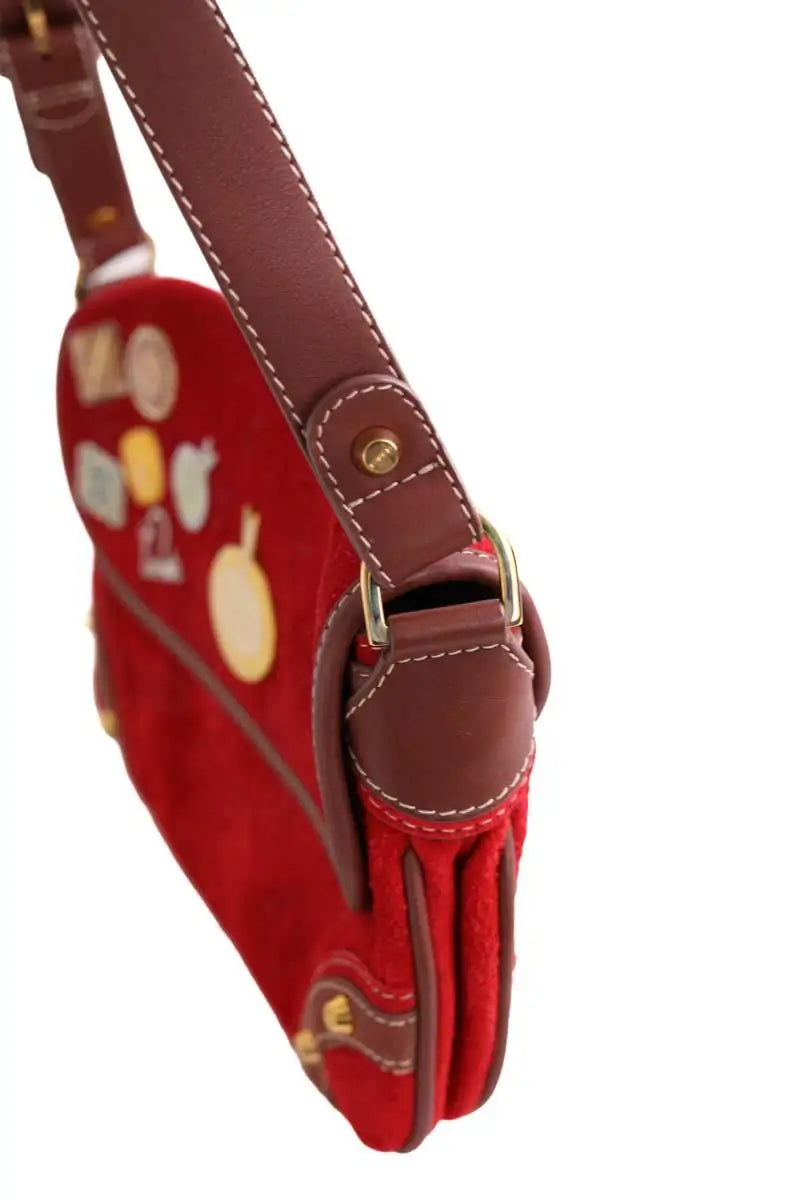 Sac porté épaule Loewe 160 anniversaire 2006 Rouge en Cuir