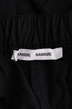 Pantalon droit Samsoe Samsoe Noir en Synthétique