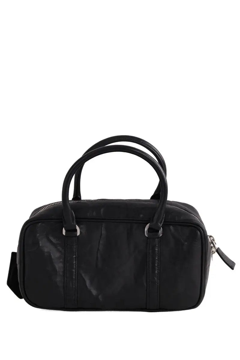 Sac à bandoulière Prada Nappa Antique Noir en Cuir