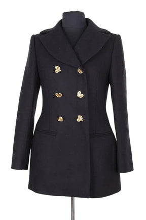Peacoat Mirae Paris Noir en Laine, taille S - Seconde Main
