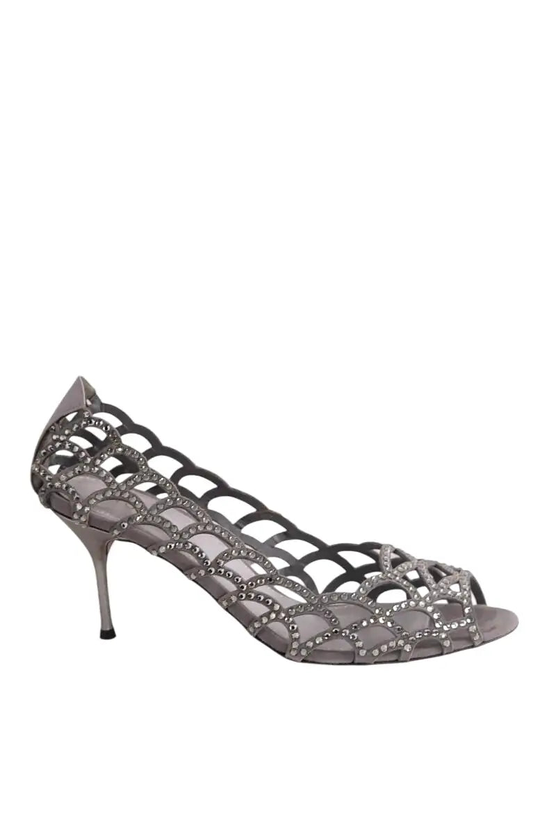 Talons Sergio Rossi Gris en Cuir, taille 38 - Seconde Main