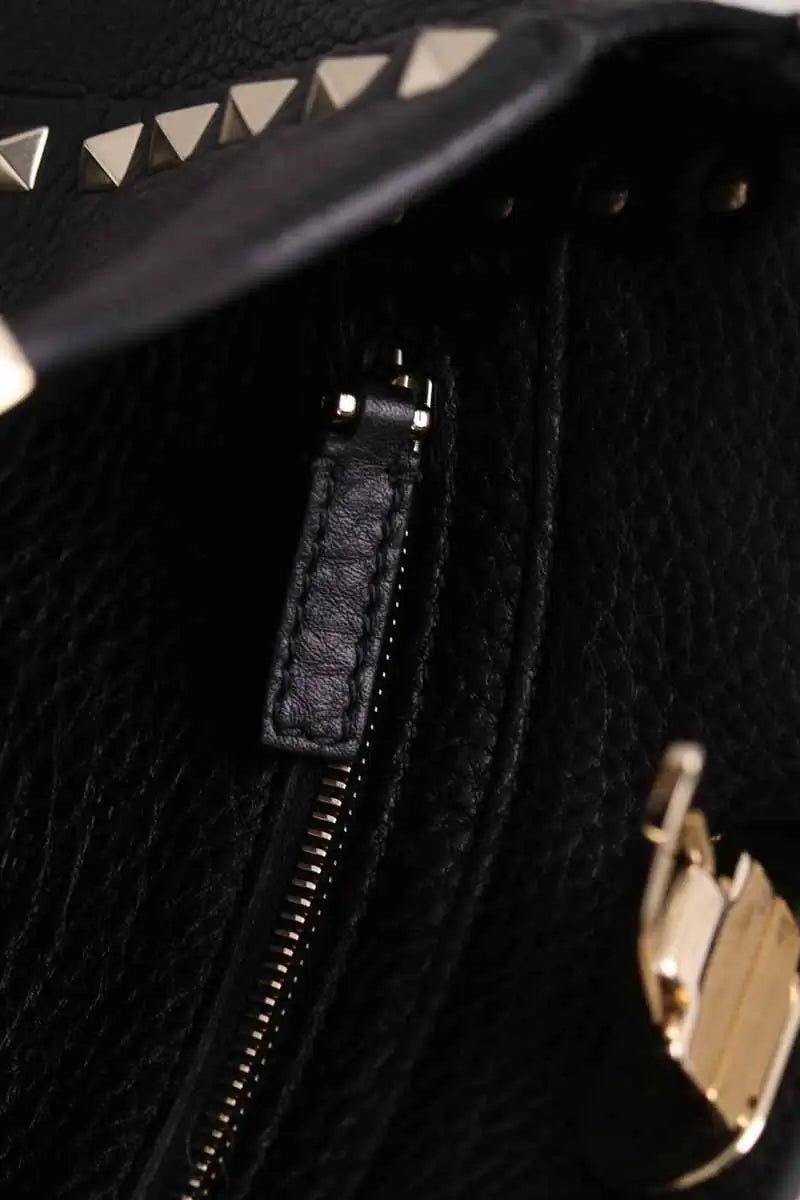 Sac à bandoulière Valentino Stud Noir en Cuir