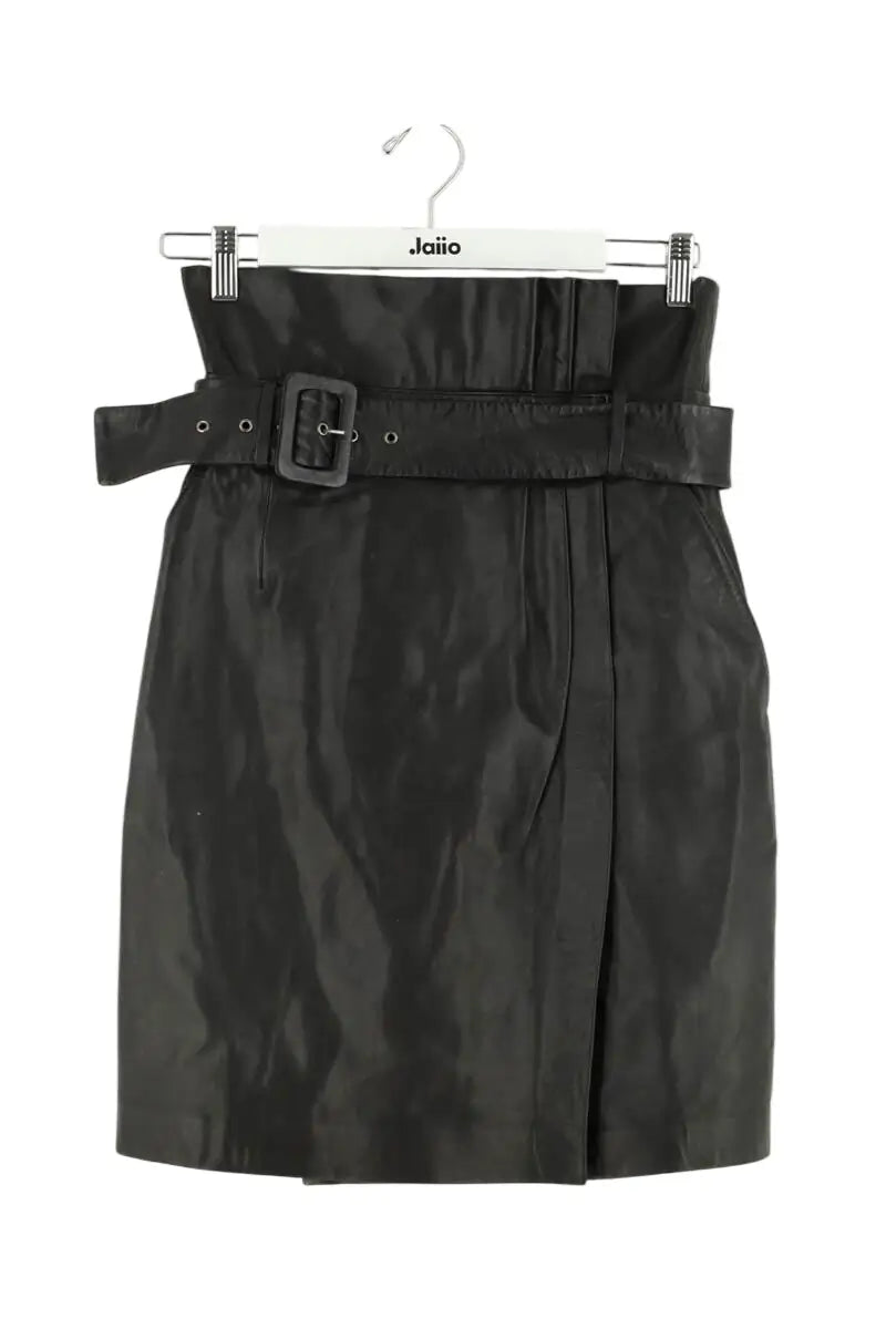 Jupe Ba&Sh Noir en Cuir, taille S - Seconde Main