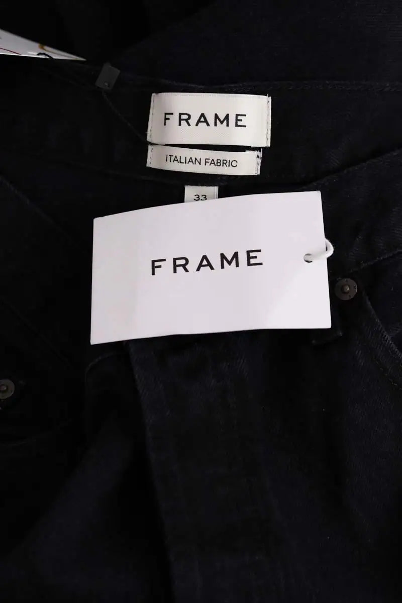 Jean droit Frame Noir en Coton