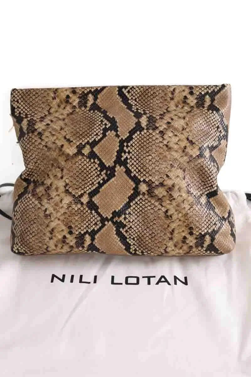 Pochette Nili Lotan Marron en Cuir