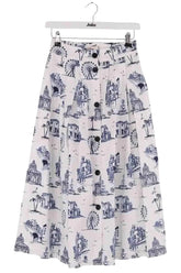 Jupe Maje Blanc en Coton, taille S - Seconde Main