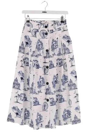 Jupe Maje Blanc en Coton, taille S - Seconde Main