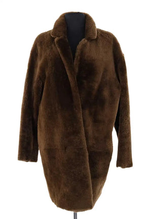 Manteau Sandro Marron en Laine, taille XXS - Seconde Main