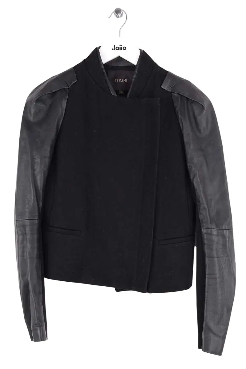 Veste Maje Noir en Laine, taille S - Seconde Main