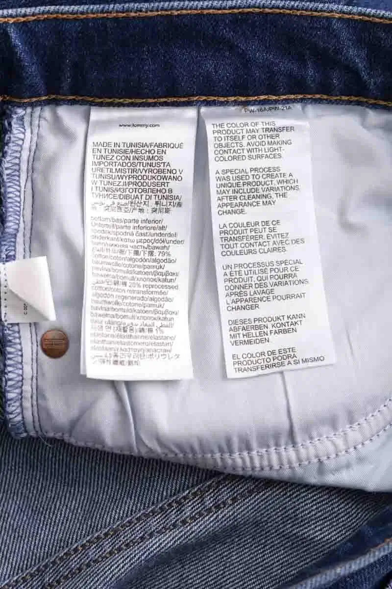 Jean slim Tommy Hilfiger Izzie high slim ankle Bleu en Coton
