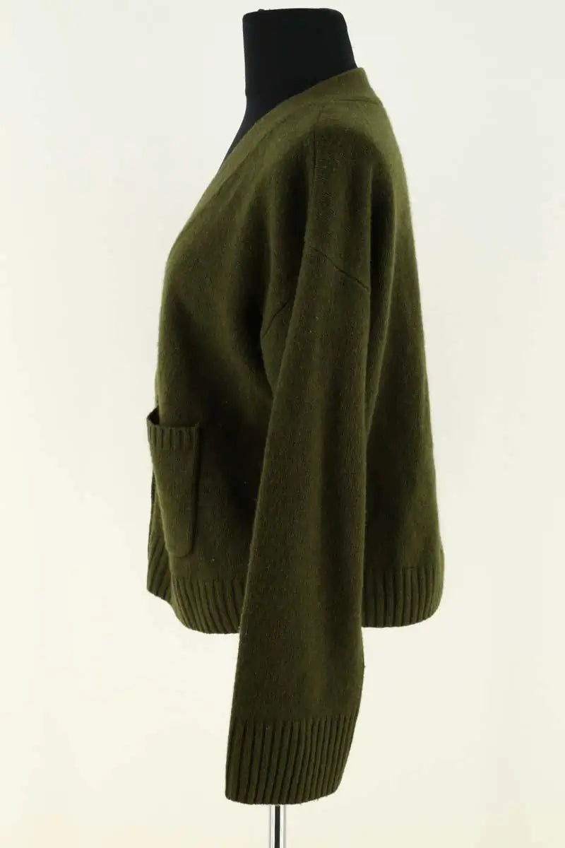 Cardigan Sézane Vert en Laine