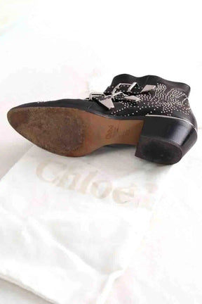 Boots à boucles Chloé Noir en Cuir