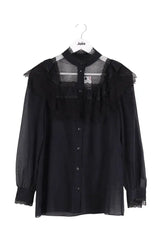 Chemise Saint Laurent Noir en Coton, taille M - Seconde Main