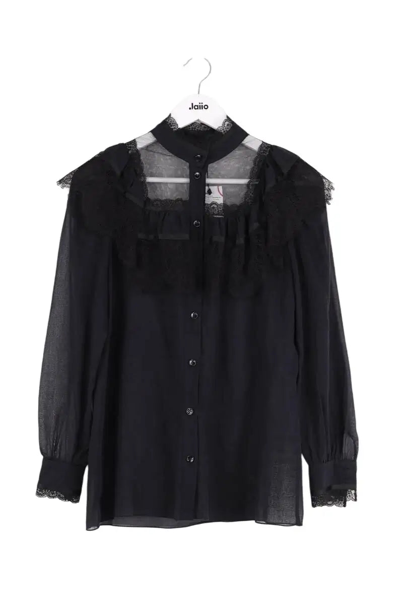 Chemise Saint Laurent Noir en Coton, taille M - Seconde Main