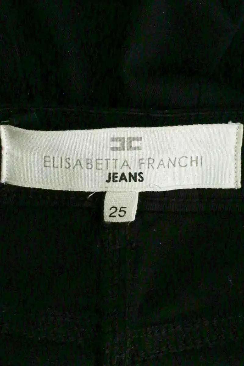 Jean slim Elisabetta Franchi Noir en Coton