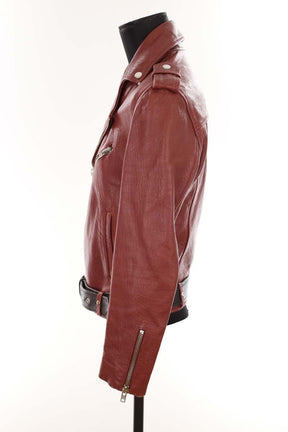 Veste en cuir Maje  Bordeaux