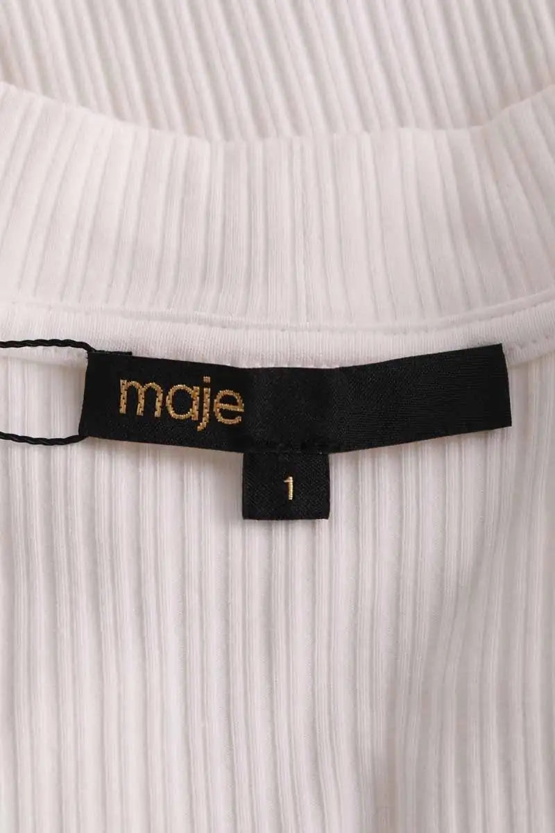 T-shirt Maje Blanc en Coton
